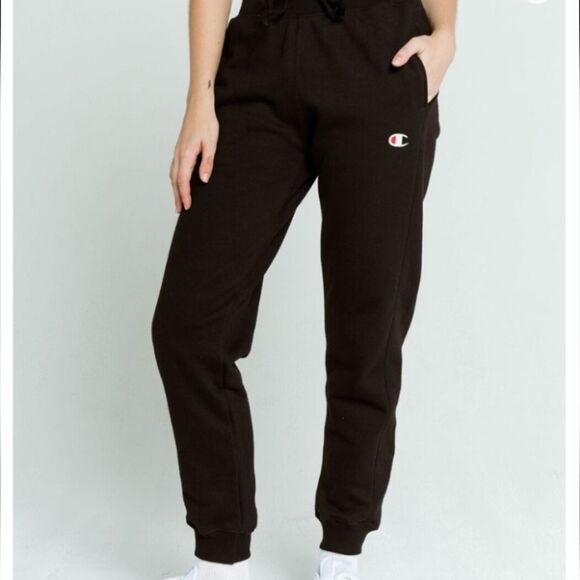 Champion large reverse weave retro Black joggers Relaxed Fit Elastic Cuffs women - Picture 1 of 16